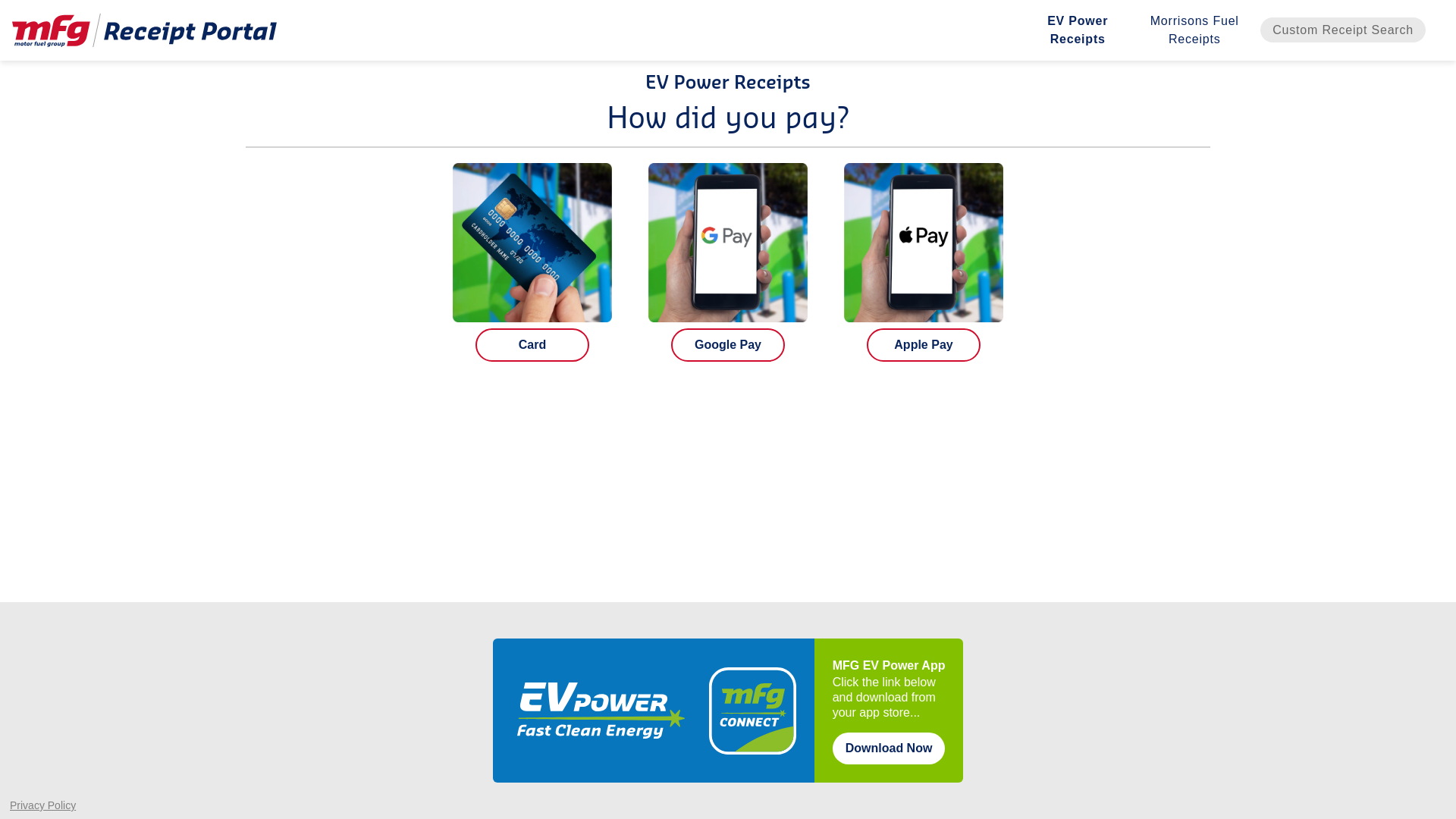 website screenshot of http://contactless-receipts.mymfg.co.uk/