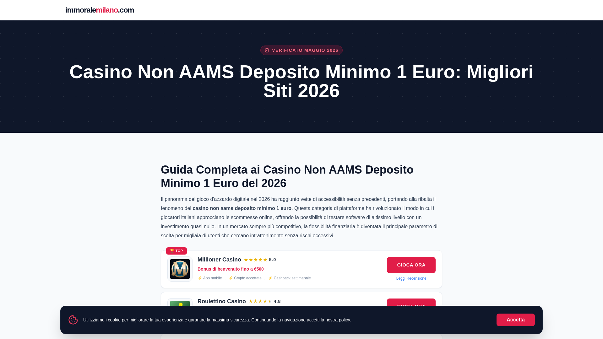 website screenshot of https://casino-non-aams-deposito-minimo-1-euro-immoralemilano-com.pages.dev/