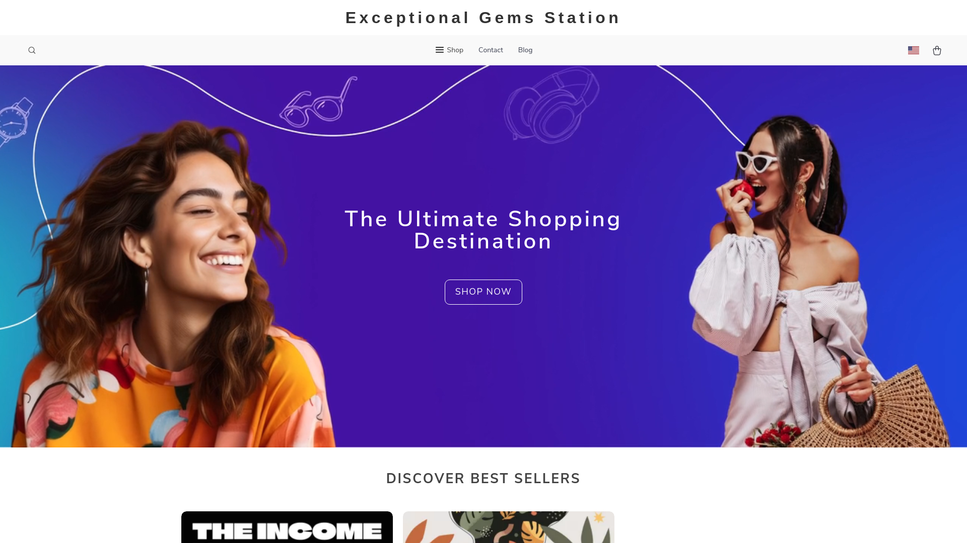 website screenshot of https://exceptionalgemsstation.shop