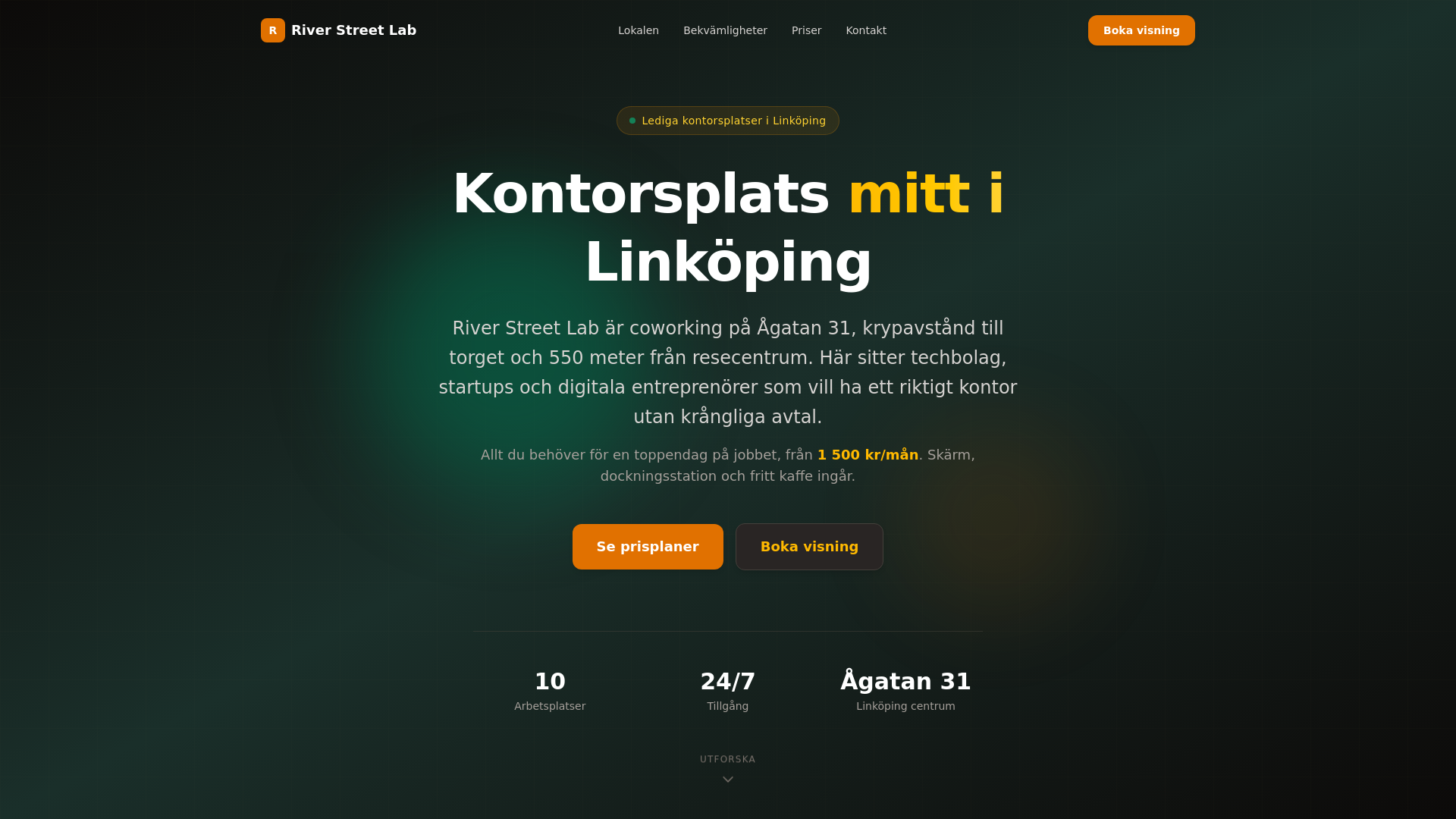 website screenshot of https://riverstreetlab.se/