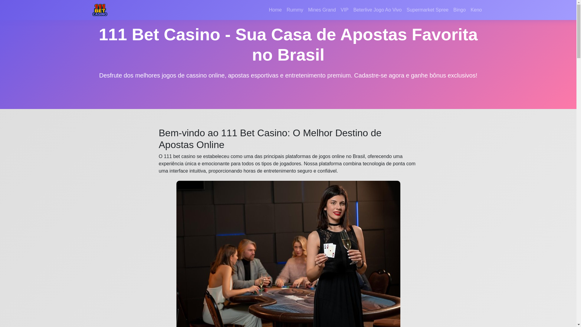 website screenshot of https://www-111betcasino.com/