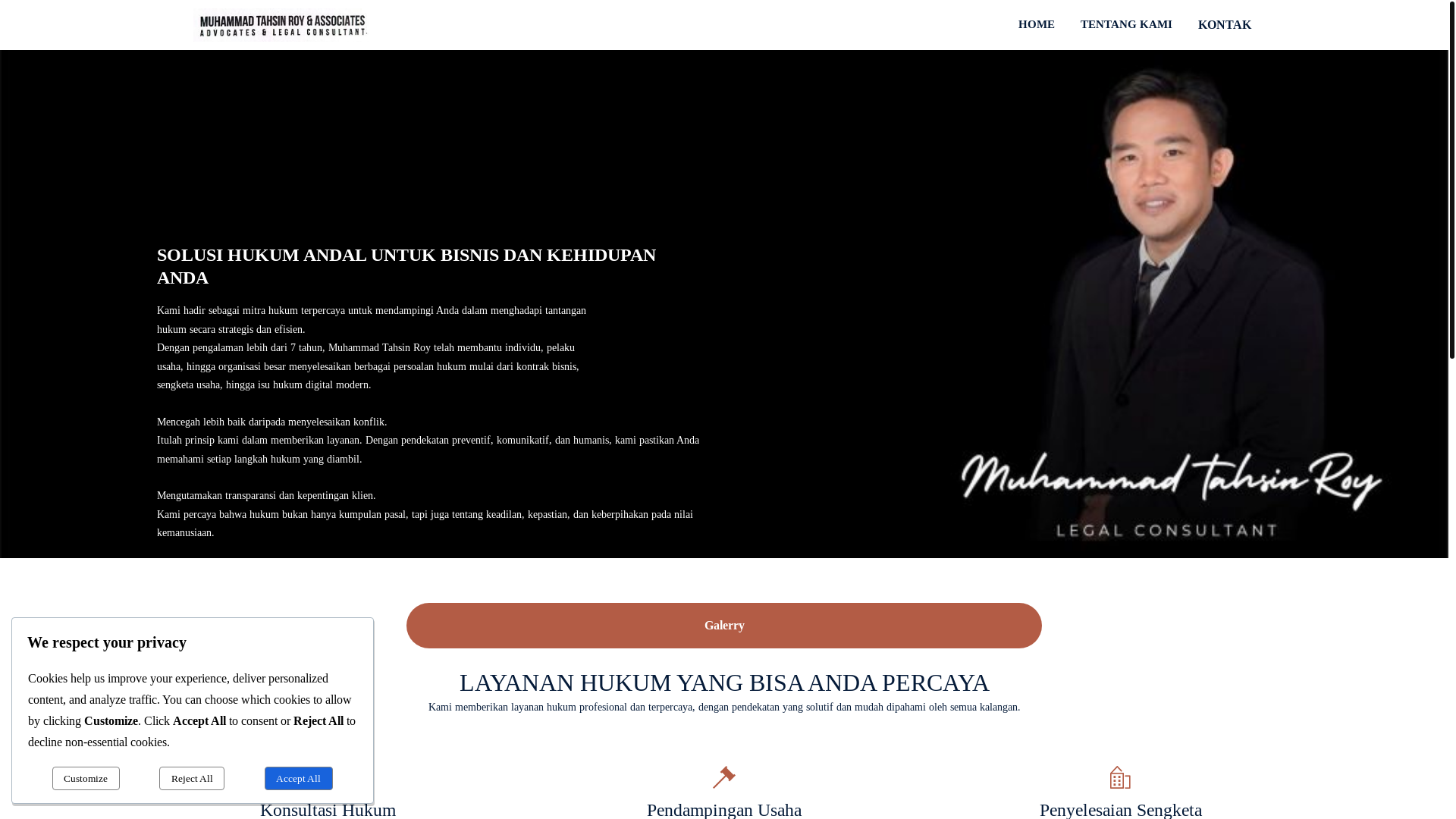 website screenshot of https://tahsinroylawfirm.com/