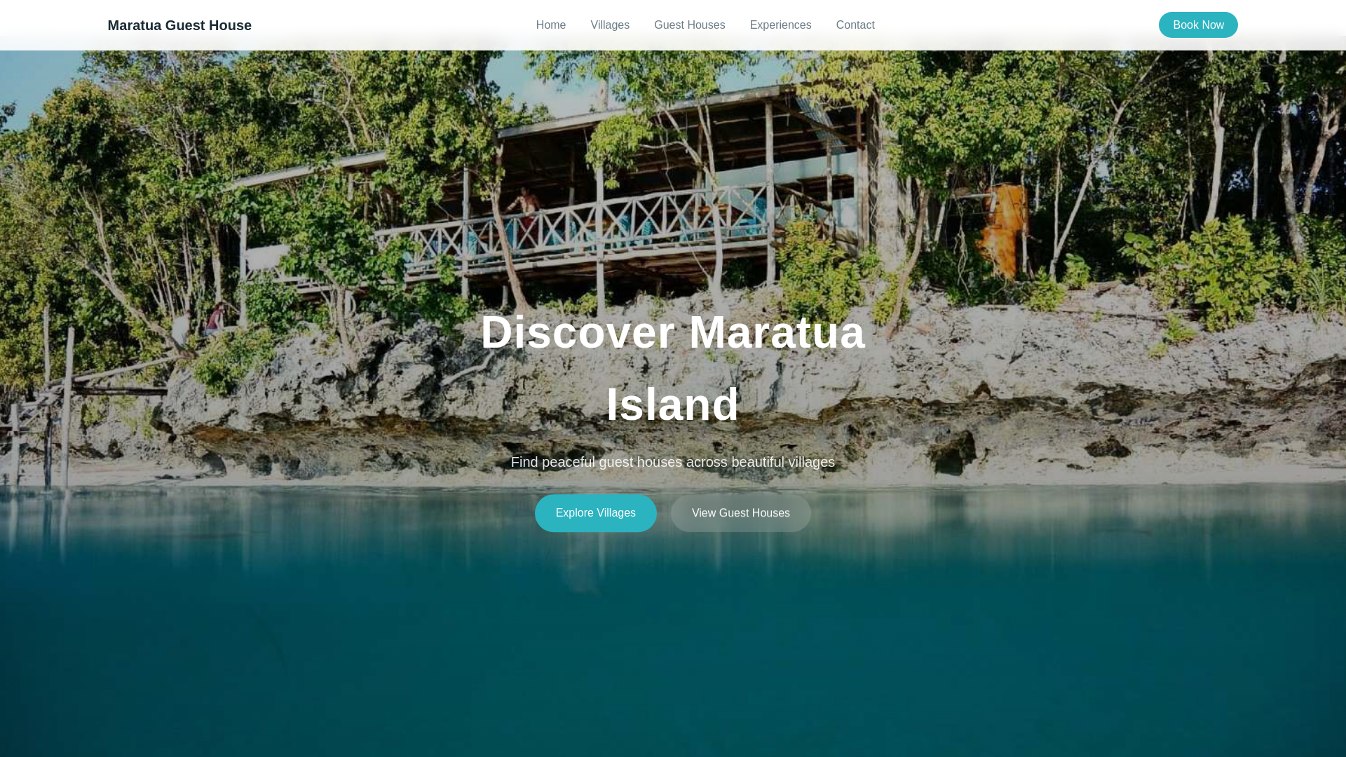 website screenshot of https://guesthouse-maratua.com/