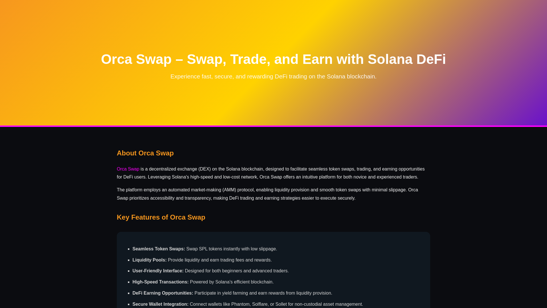 website screenshot of https://join-us-orca-swapp.pages.dev