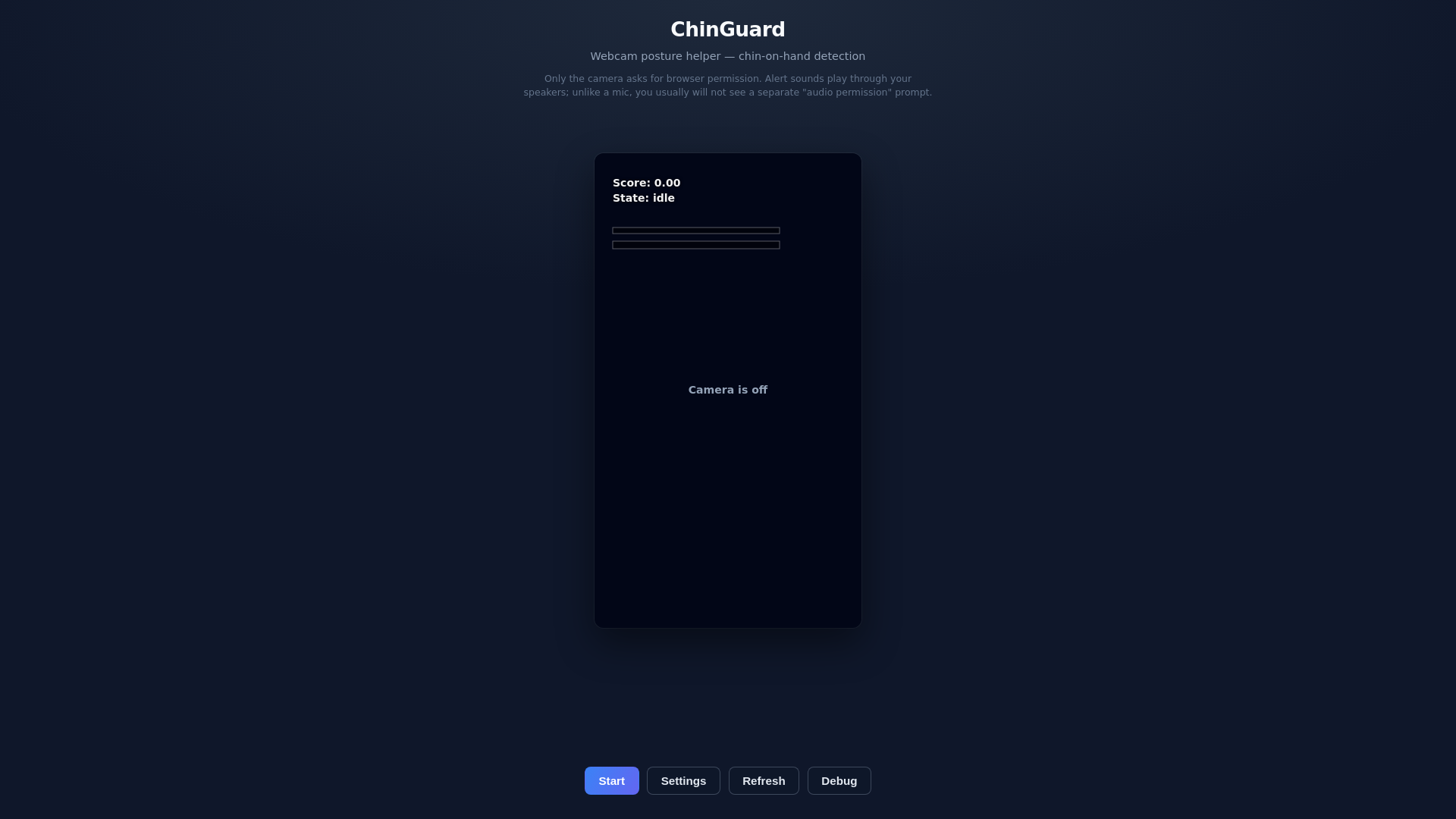 website screenshot of https://chin-guard.pages.dev/