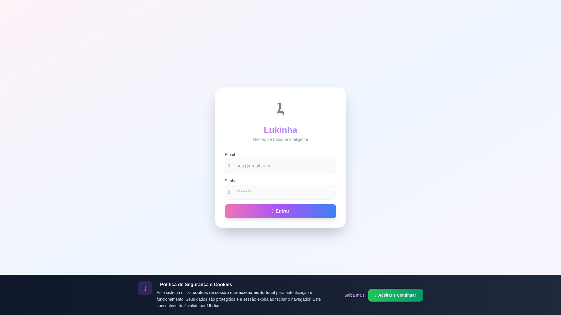 website screenshot of https://lukinhaestoque.com