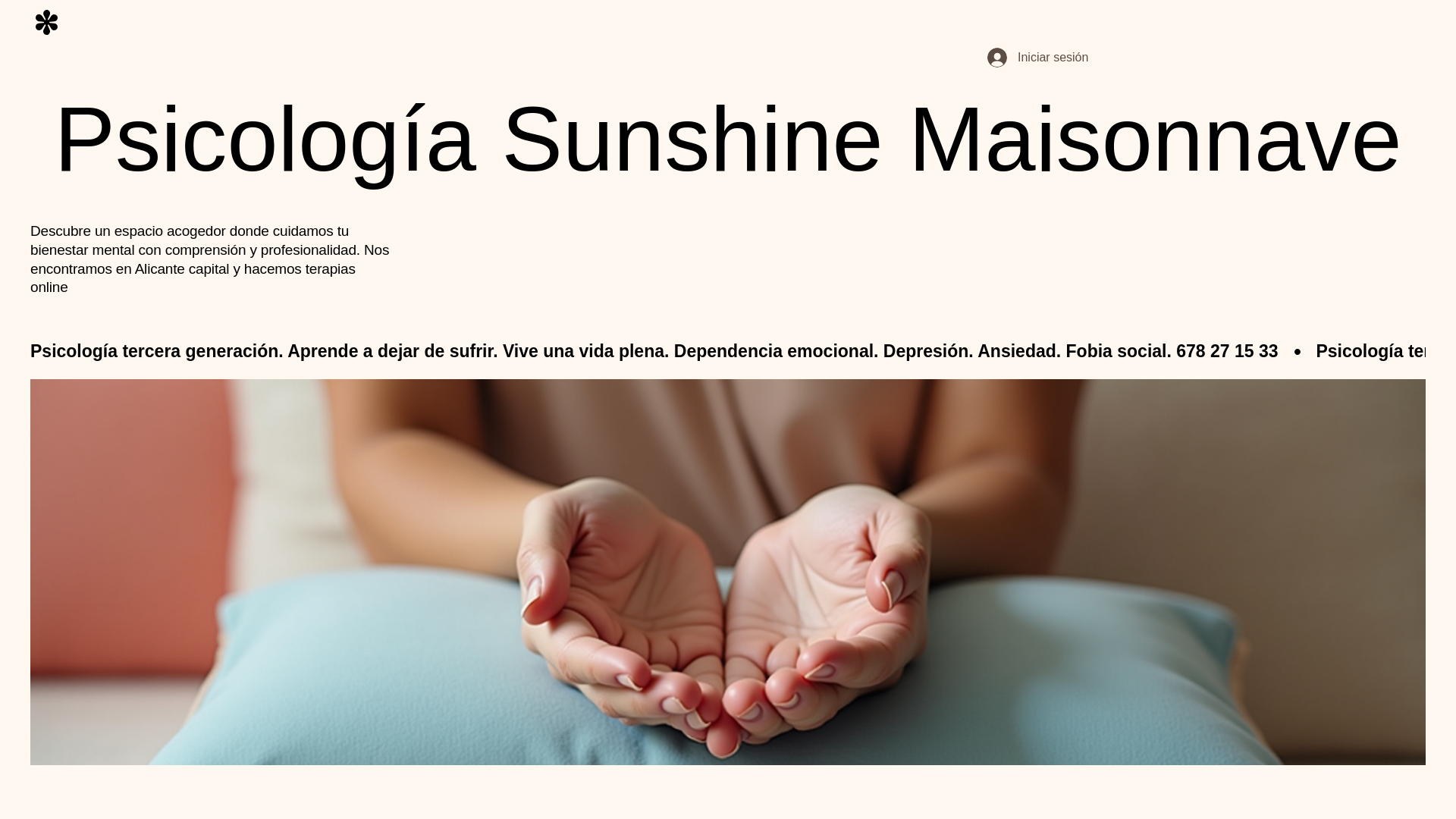 website screenshot of https://psicologiasunshine.com/