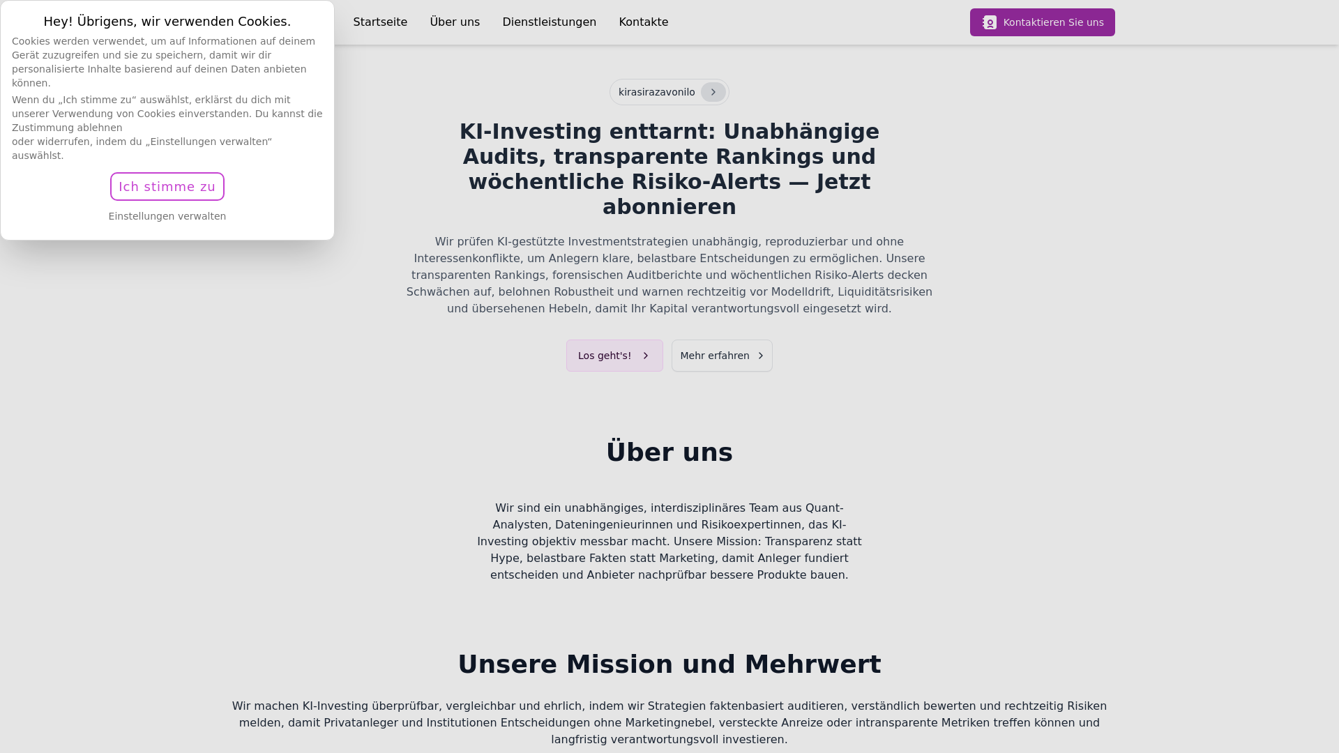 website screenshot of https://kirasirazavonilo.life/