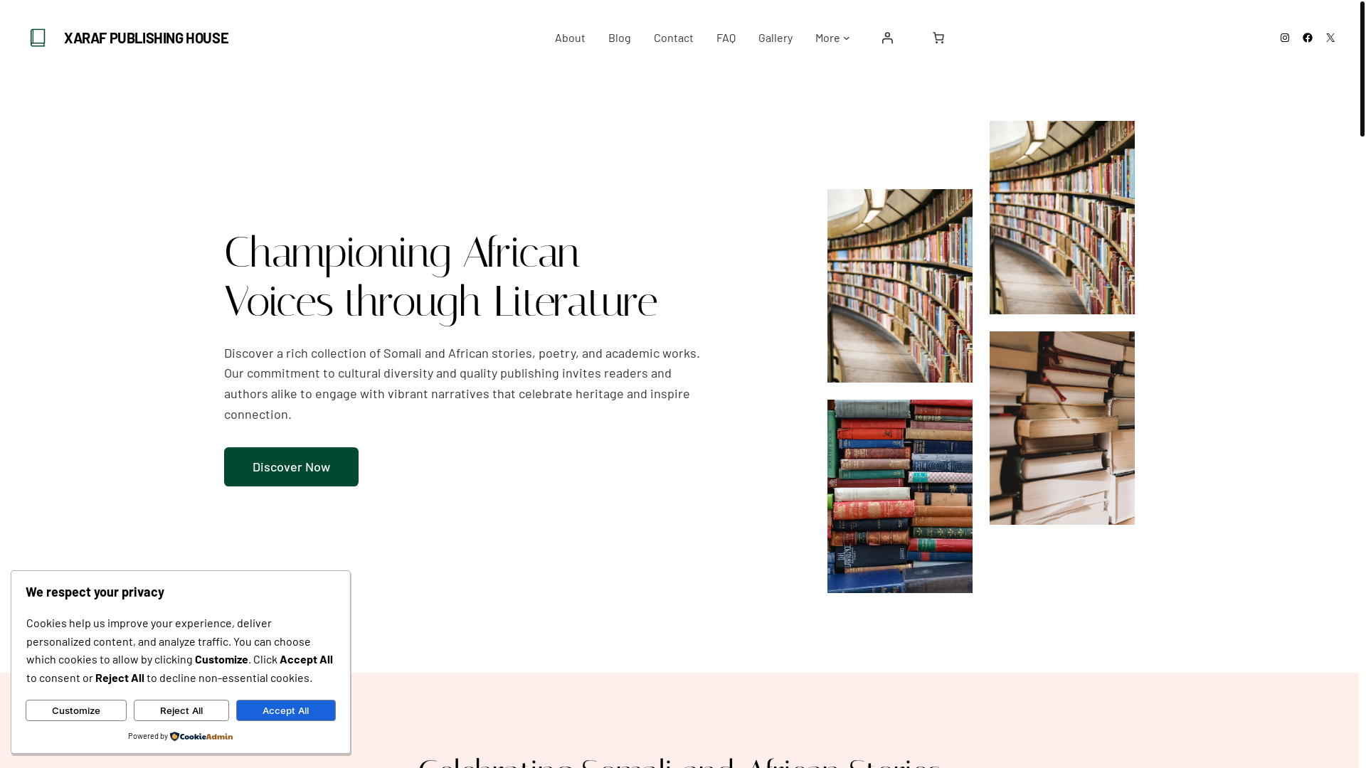 website screenshot of https://xaraf.net/