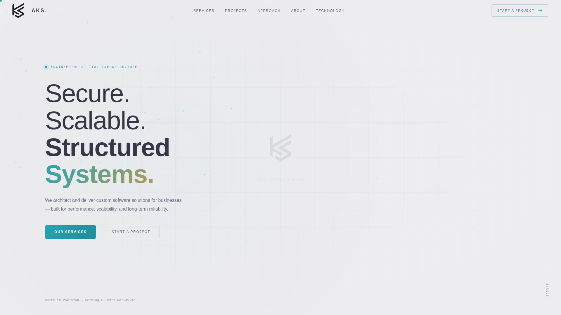 website screenshot of https://akstech.dev