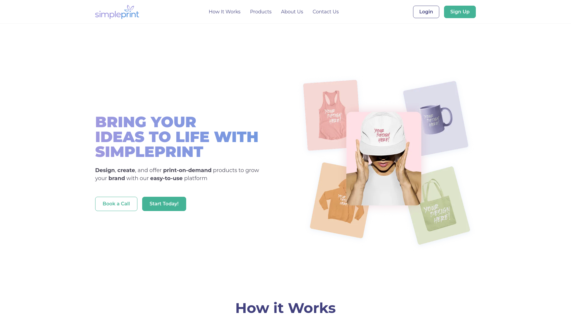website screenshot of https://simpleprintsystem.com