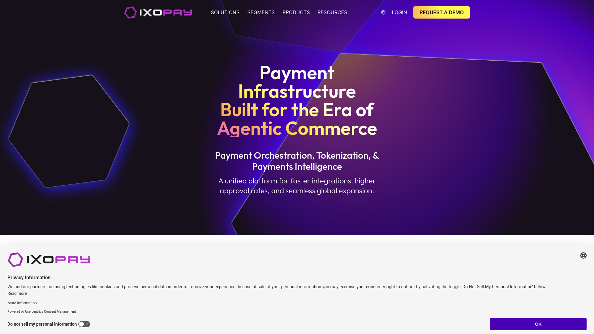 website screenshot of https://ixopaymarketing.com