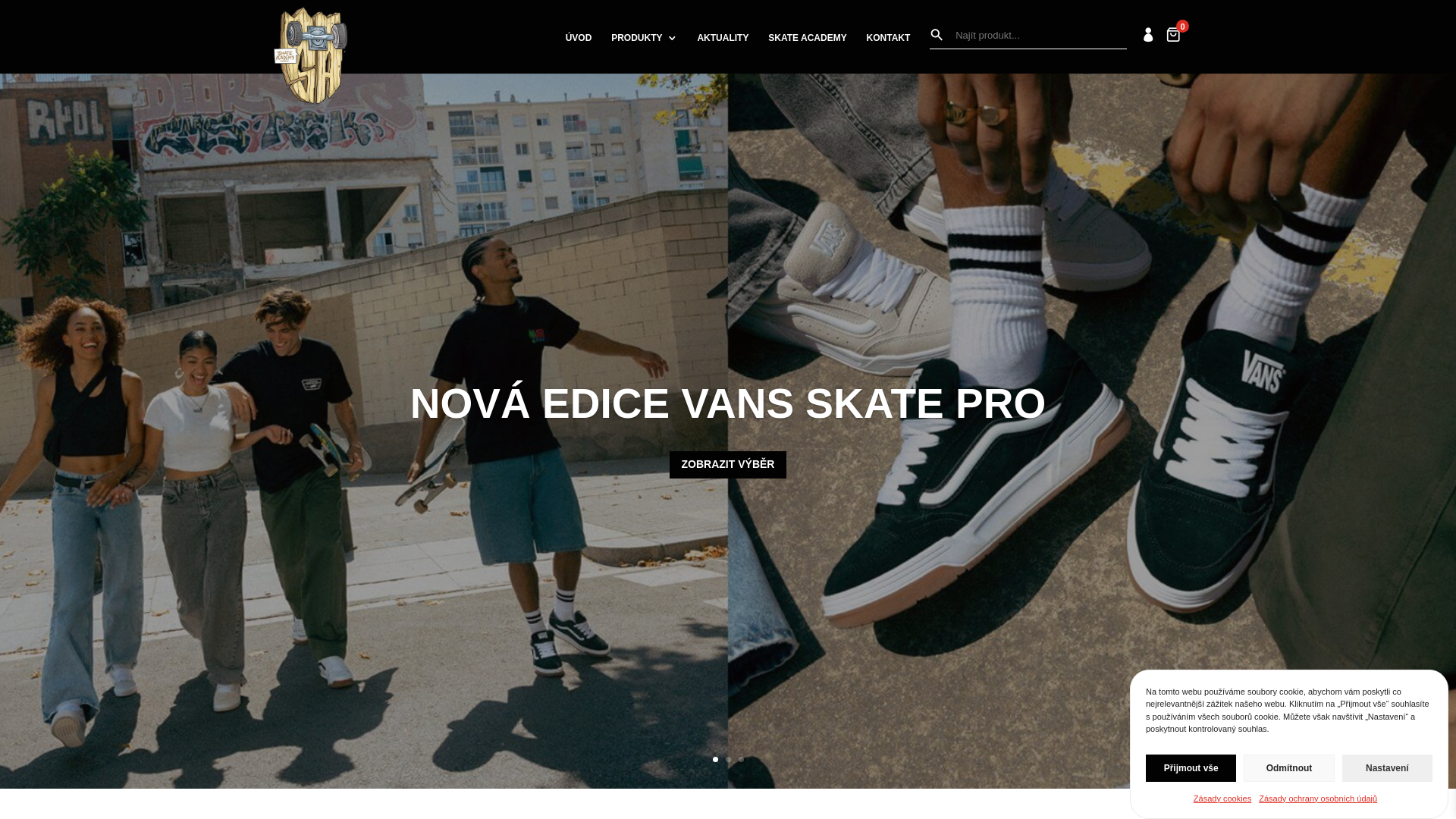 website screenshot of https://skateacademyshop.cz/