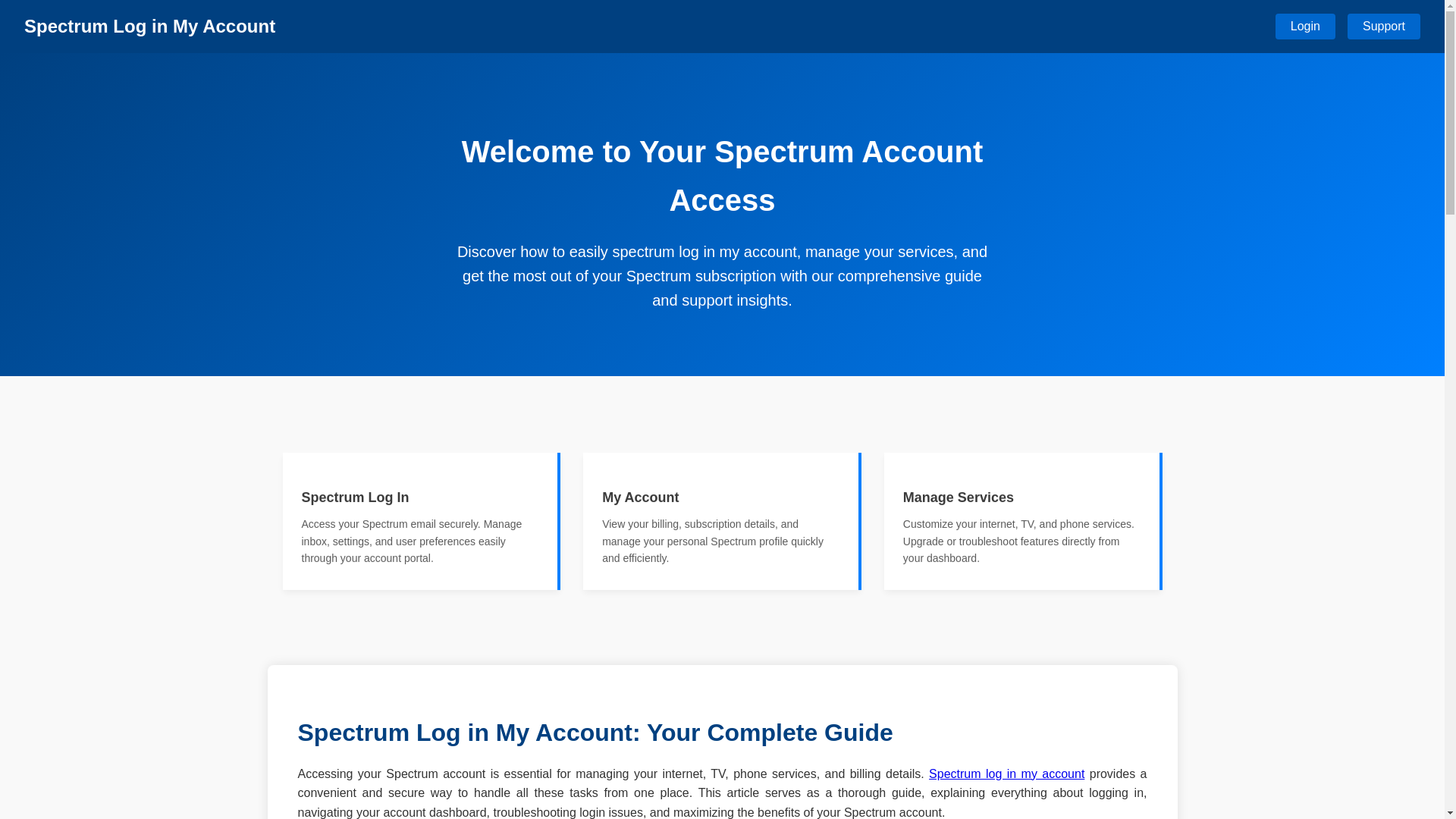 website screenshot of https://spectrumaccount.pages.dev/