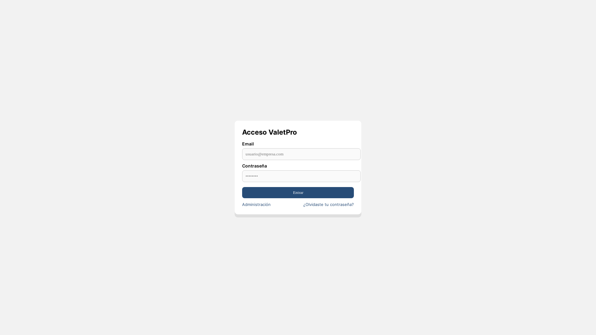 website screenshot of https://valetpro-ag.com/