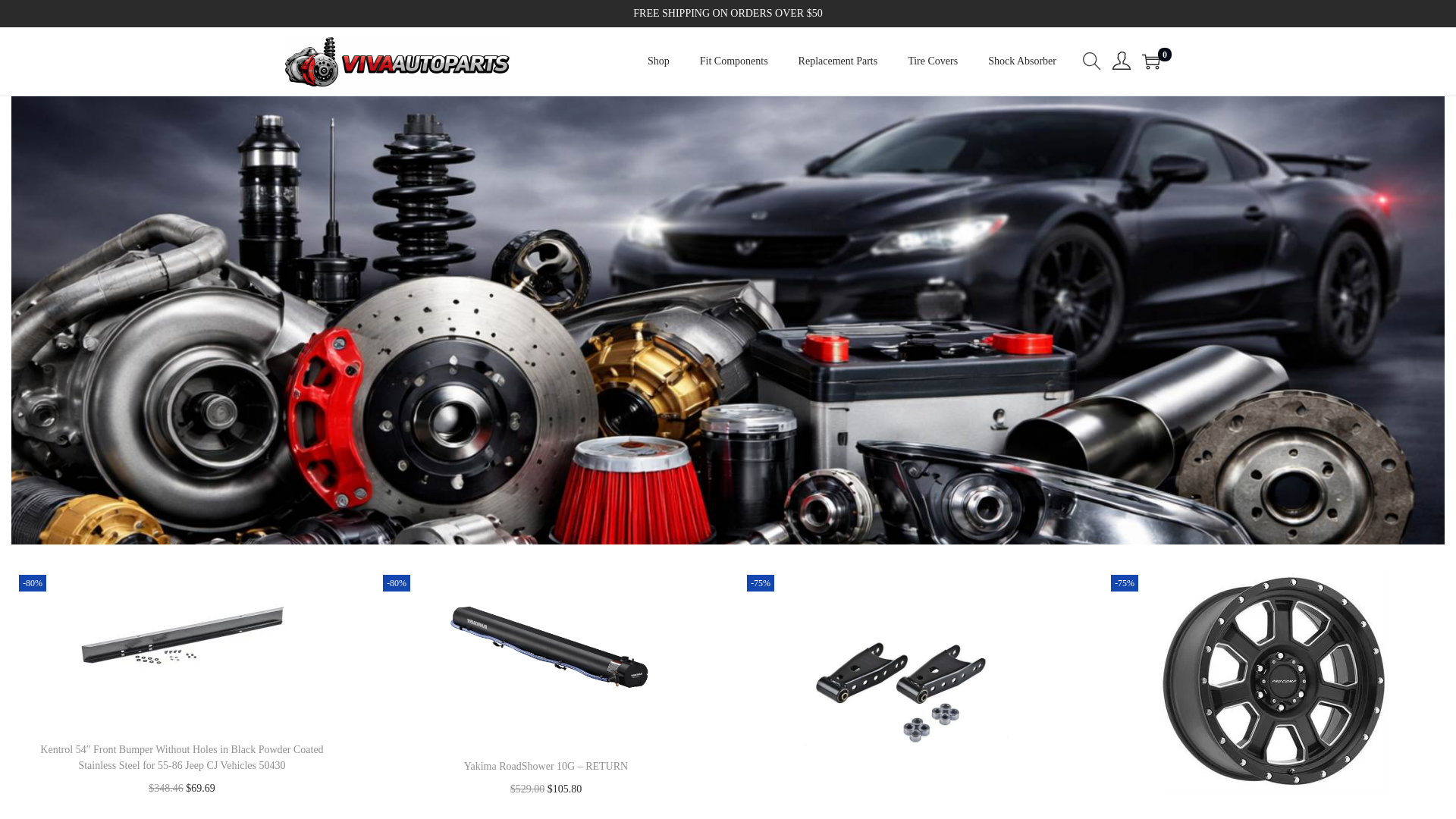website screenshot of https://vivaautoparts.com/