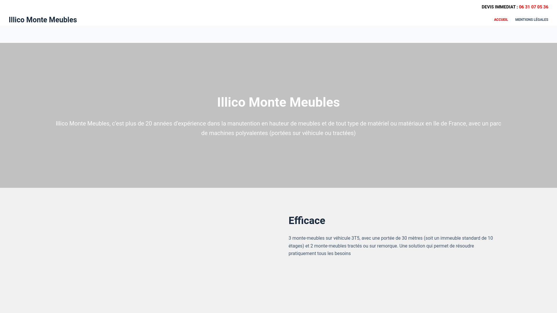 website screenshot of https://illico-monte-meubles.fr/