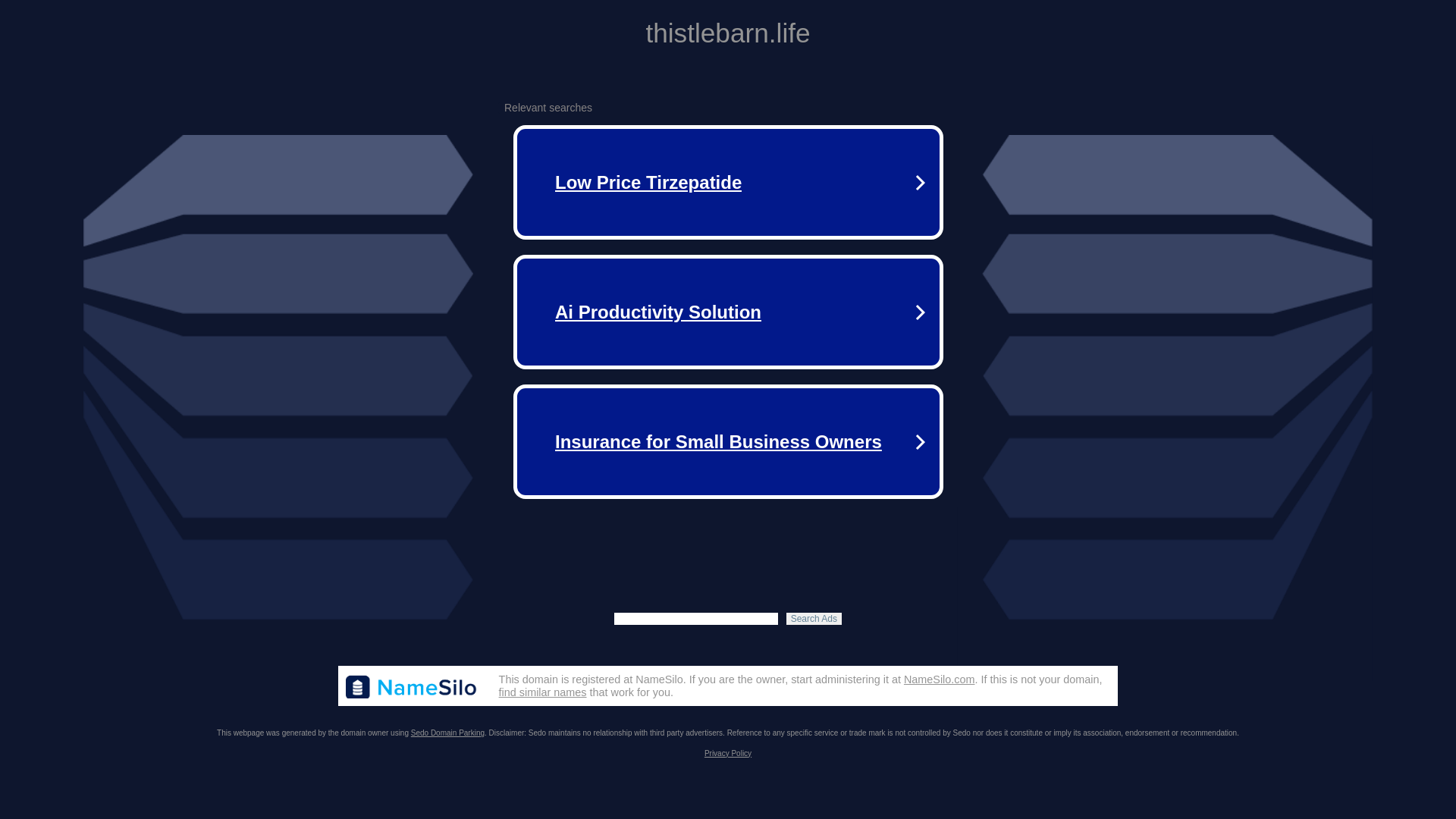 website screenshot of https://thistlebarn.life/