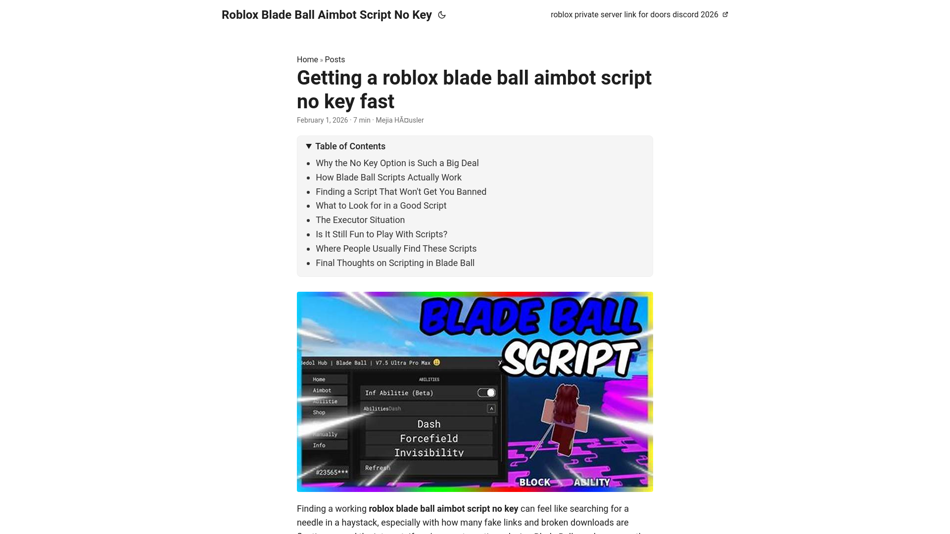 website screenshot of https://roblox-blade-ball-aimbot-script-no-key.pages.dev/
