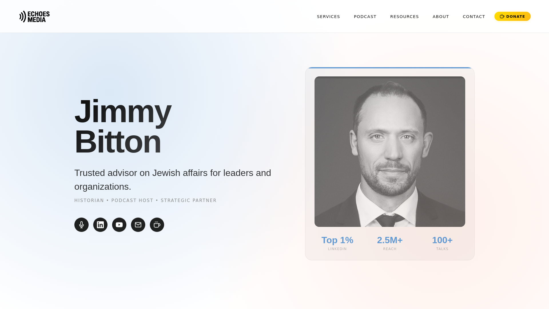 website screenshot of https://jimmybitton.com