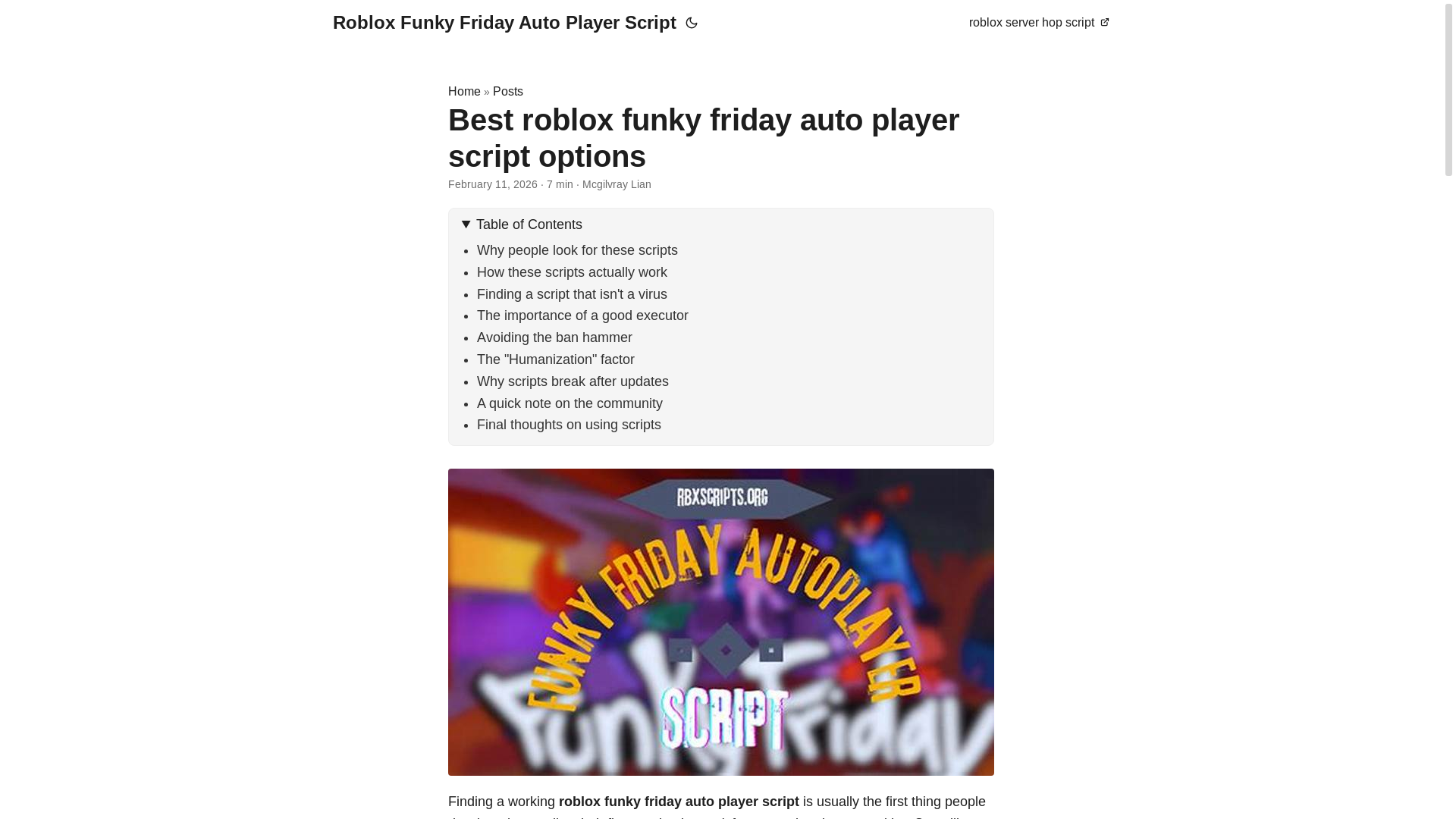 website screenshot of https://roblox-funky-friday-auto-player-script.pages.dev/
