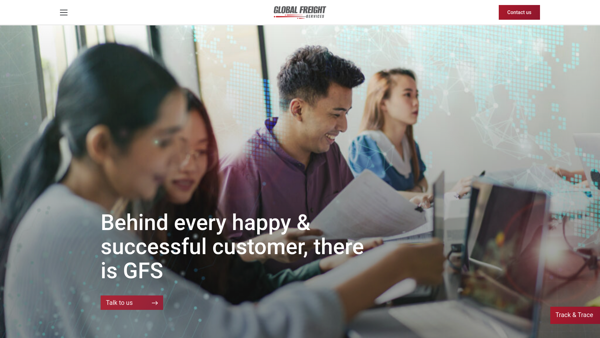 website screenshot of https://globalfreightservices.site/