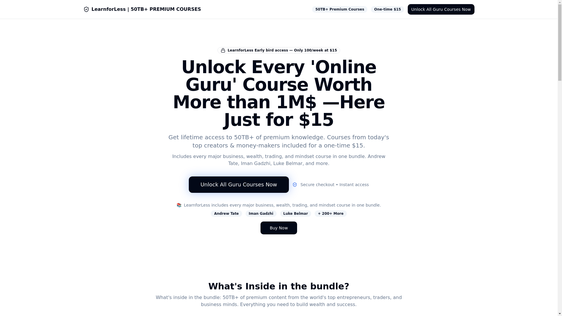 website screenshot of https://learnforless.pro/