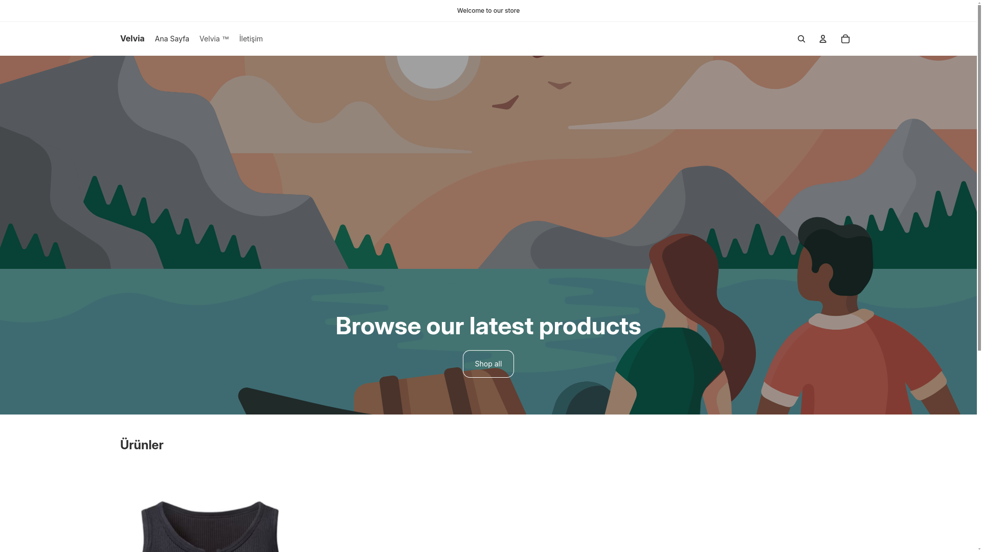 website screenshot of https://velvia.tr/