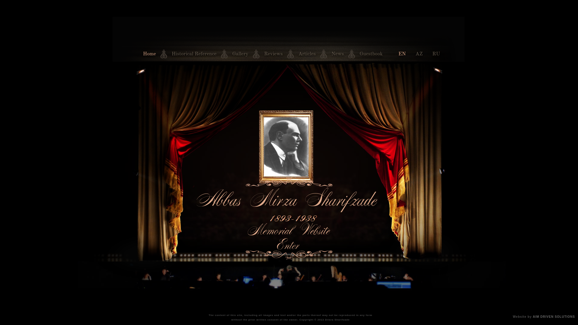 website screenshot of https://abbasmirzasharifzade.az/