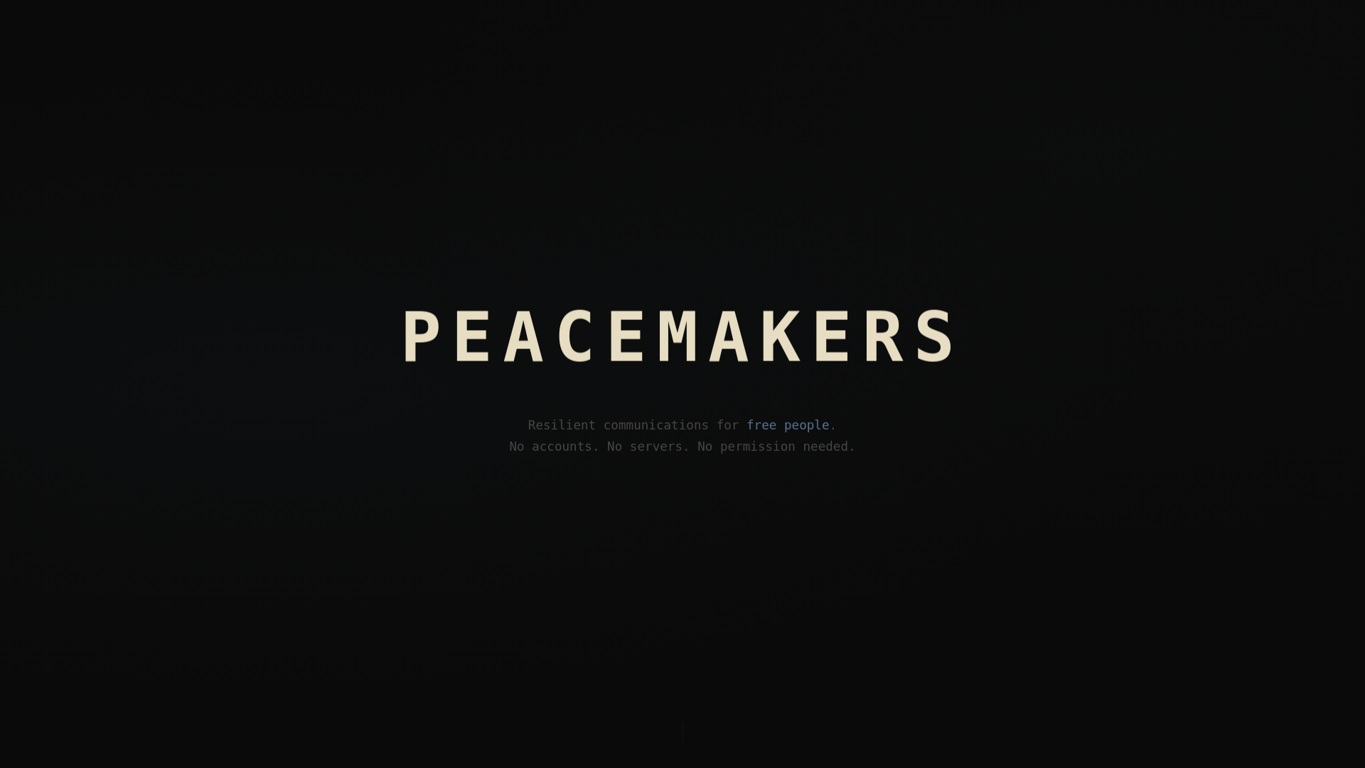 website screenshot of https://peacemake.rs/
