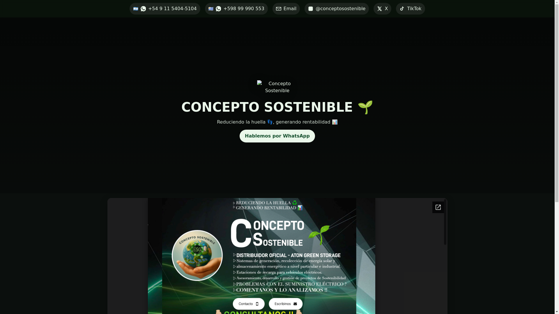 website screenshot of https://conceptosostenible.pages.dev/