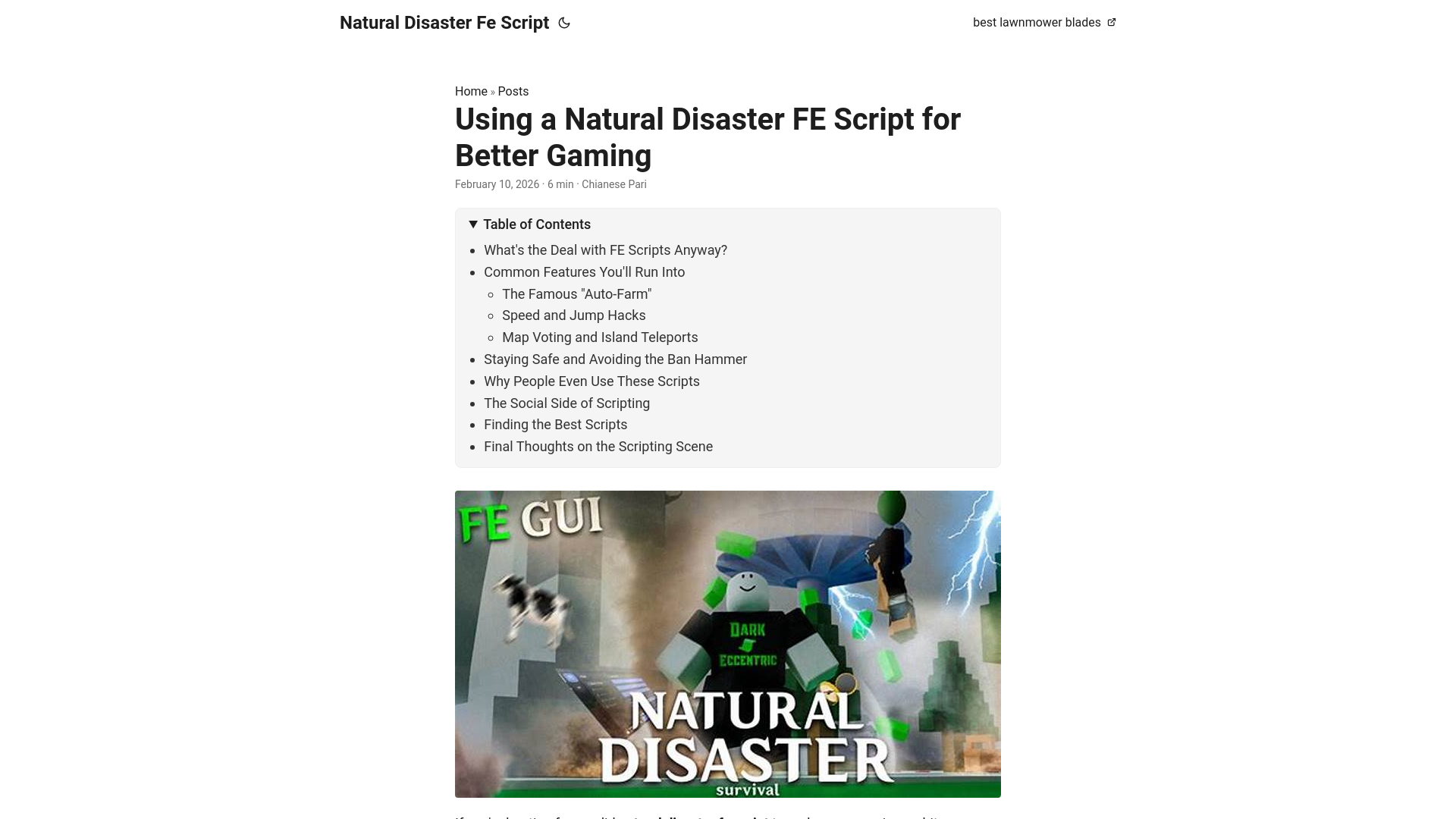 website screenshot of https://natural-disaster-fe-script.pages.dev/
