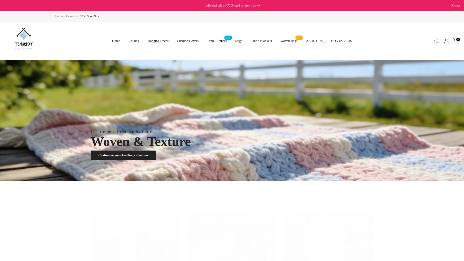 website screenshot of https://teamjoyweave.shop/