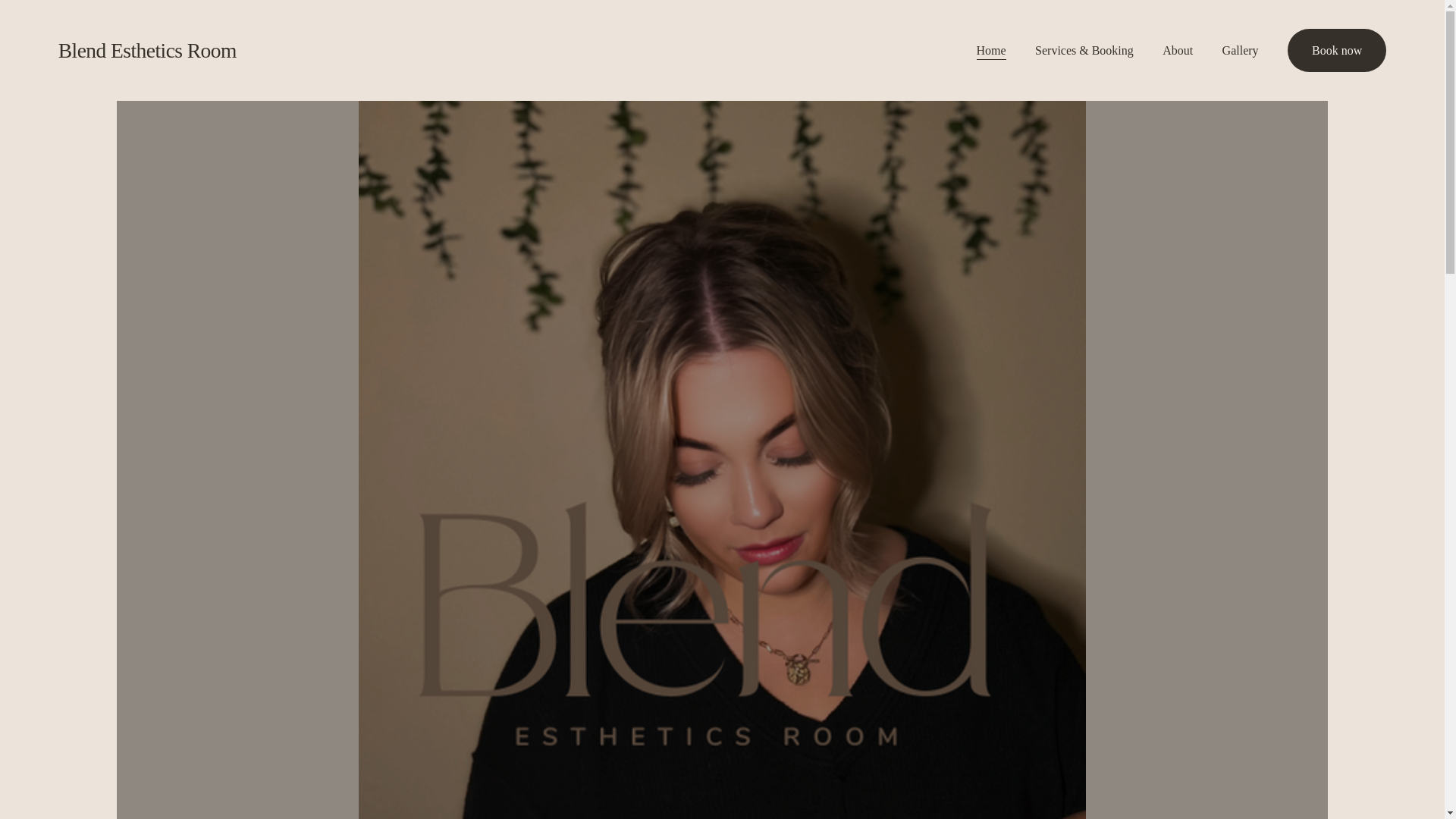 website screenshot of https://blendestheticsroom.com/