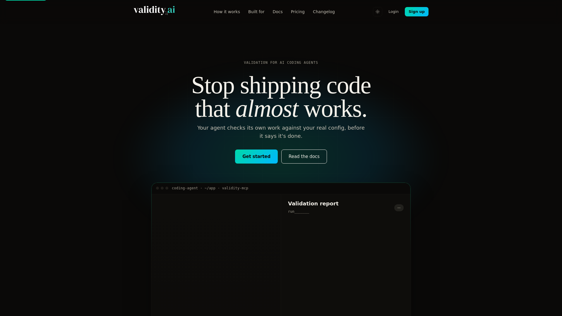 website screenshot of https://validity.pages.dev/
