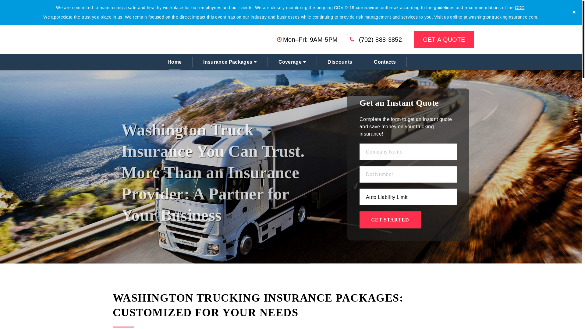 website screenshot of https://washingtontruckinginsurance.pages.dev/