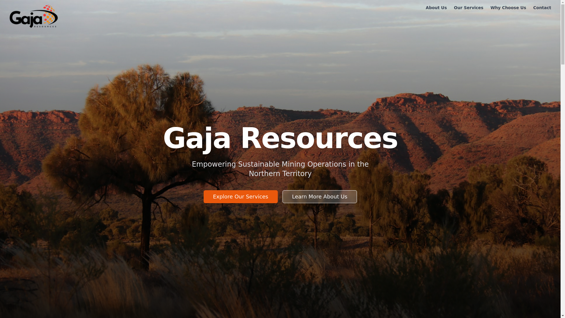 website screenshot of https://gajaresources.com/