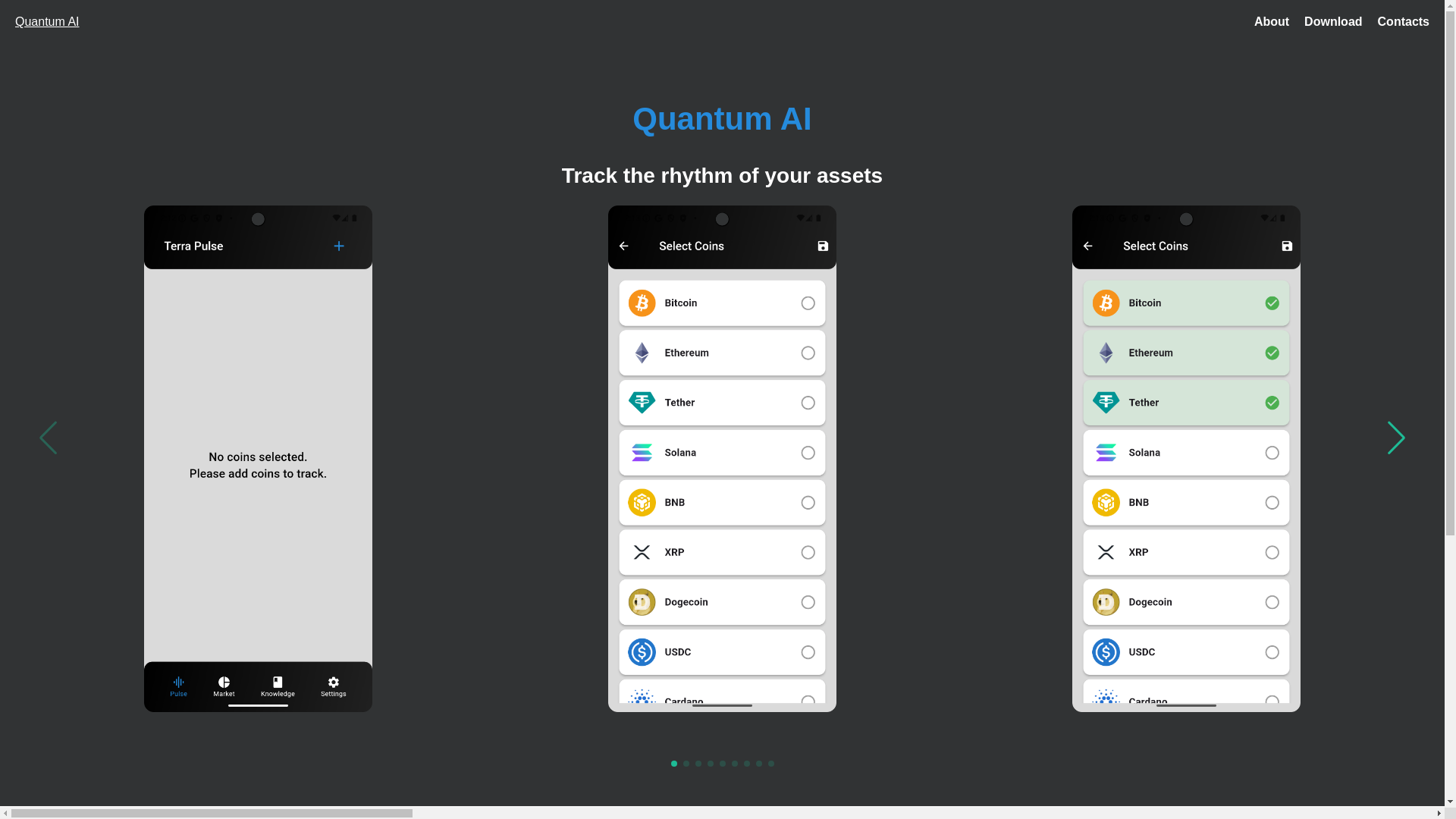 website screenshot of https://quantex.ink/