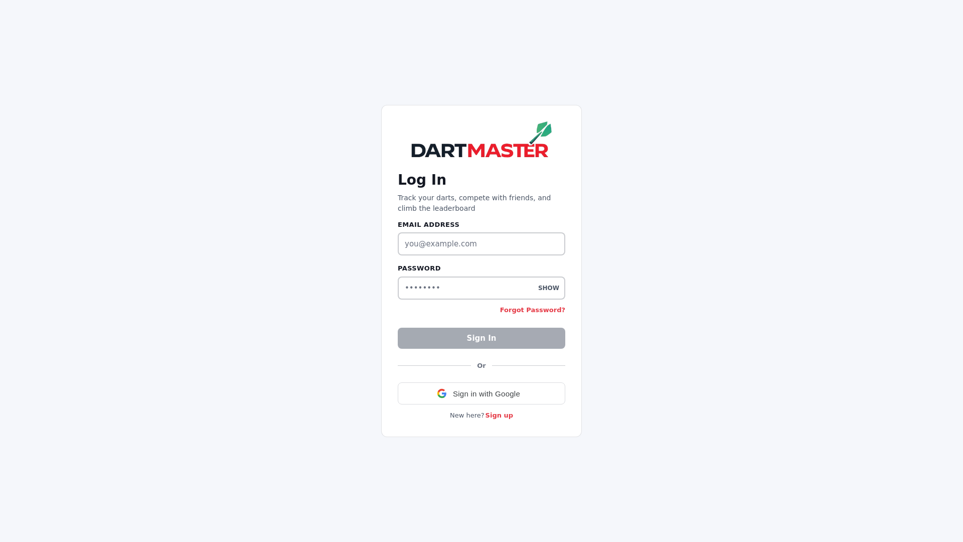 website screenshot of https://dartmaster.co.uk/