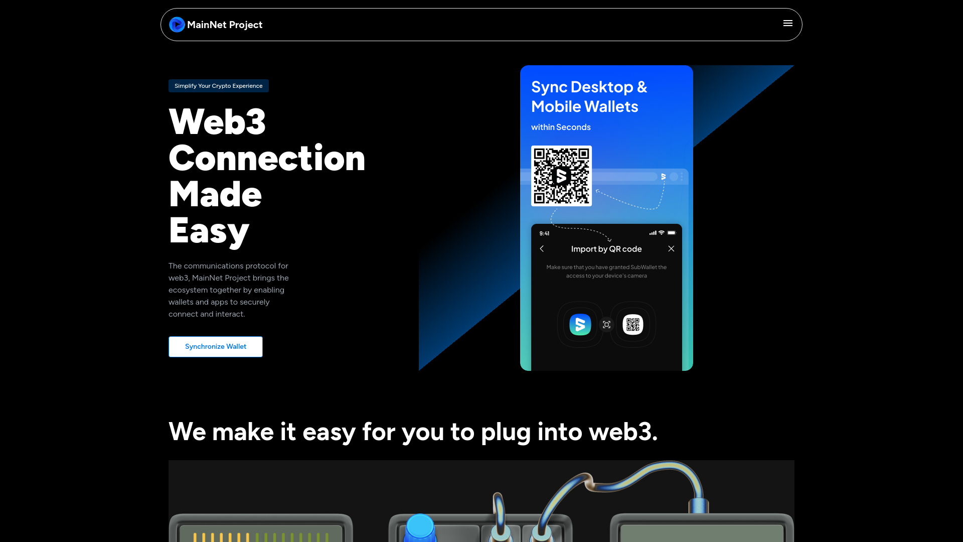 website screenshot of https://mainnetsportal.pages.dev