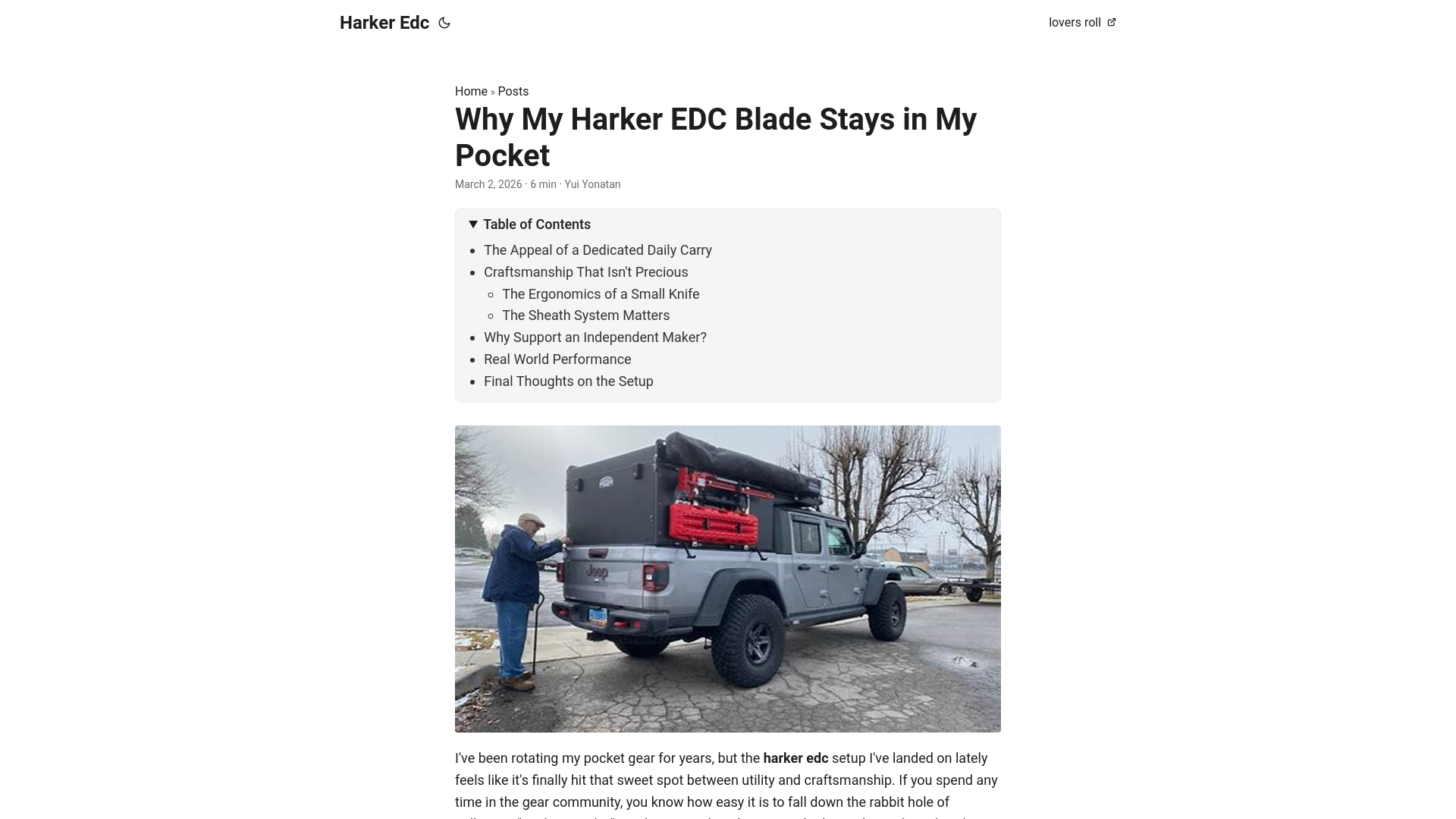 website screenshot of https://harker-edc.pages.dev/