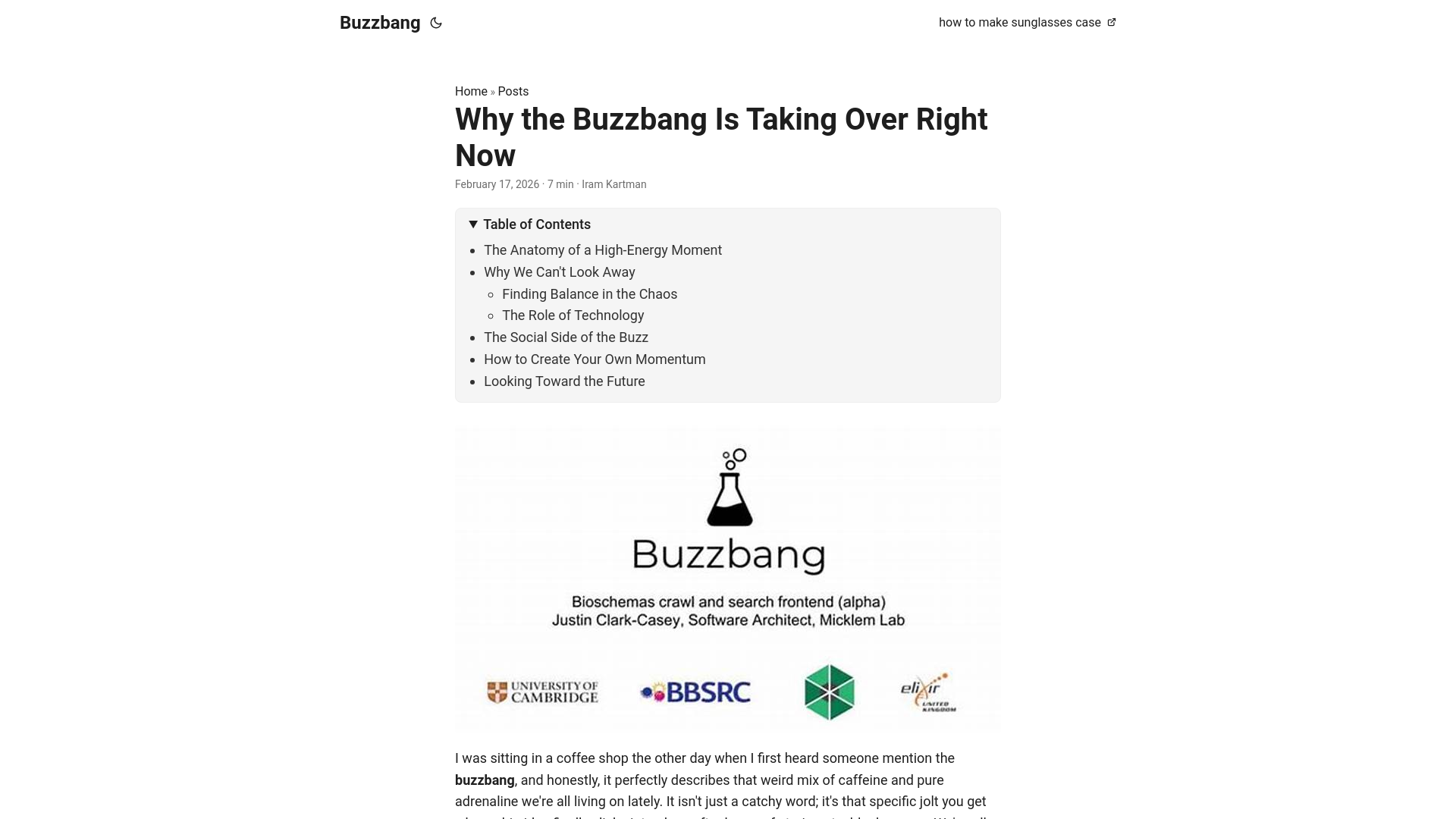 website screenshot of https://buzzbang2.pages.dev/