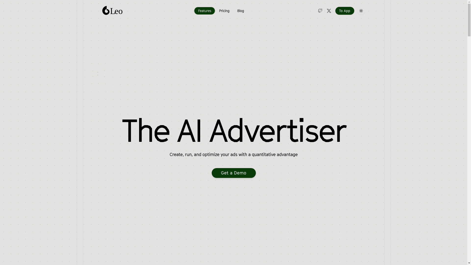 website screenshot of https://oneleoads.com/