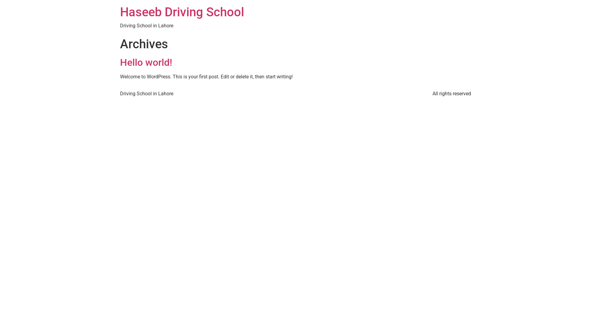 website screenshot of https://haseebdrivingschool.com/