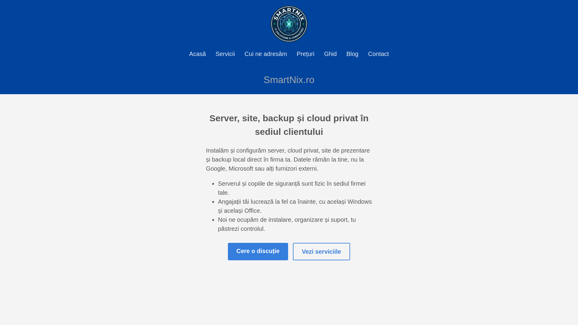 website screenshot of https://smartnix.ro/