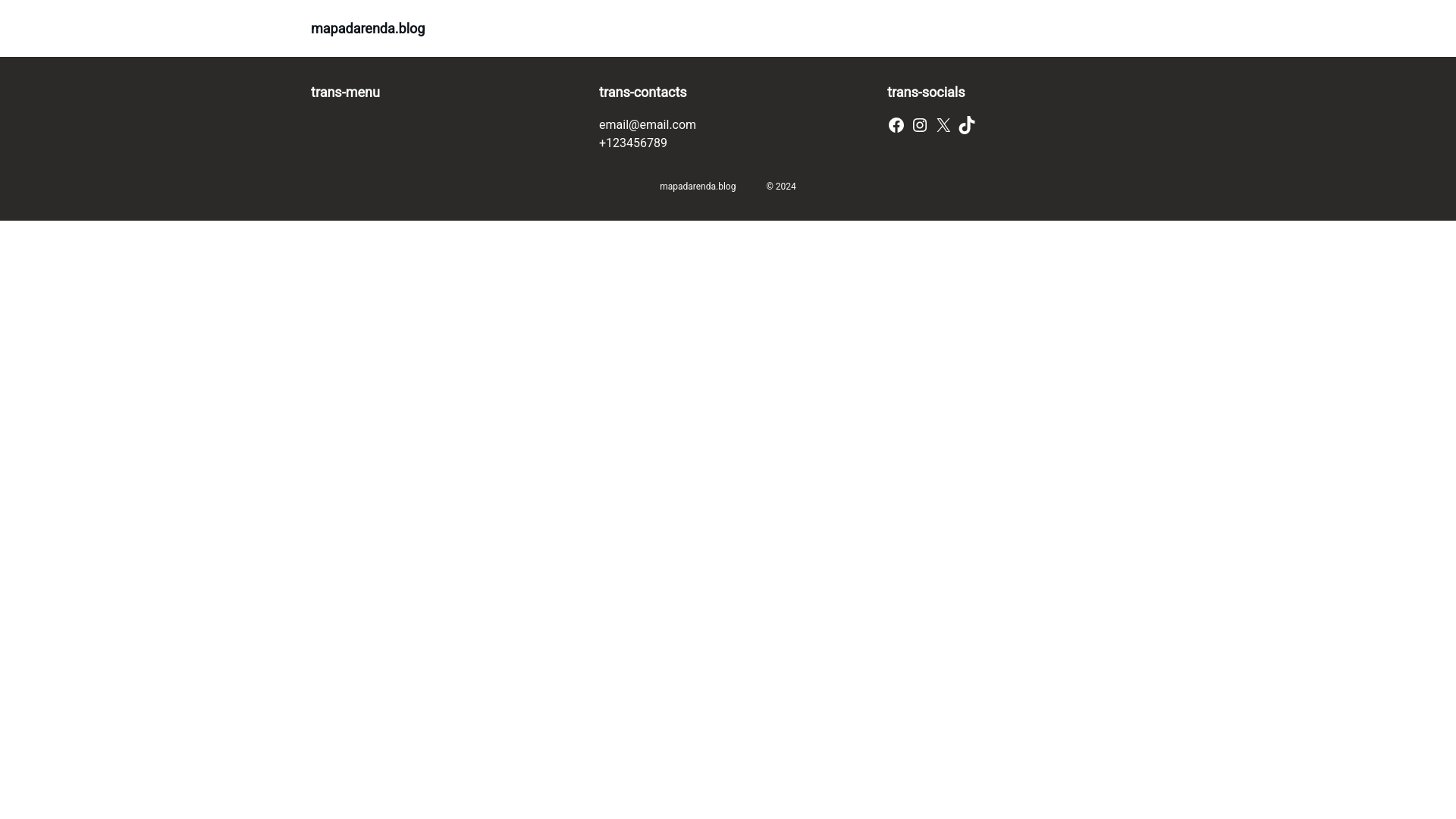 website screenshot of https://mapadarenda.blog/