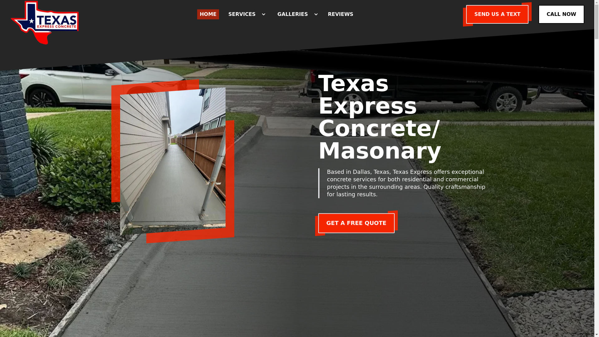 website screenshot of https://texasexpressconcrete.com/