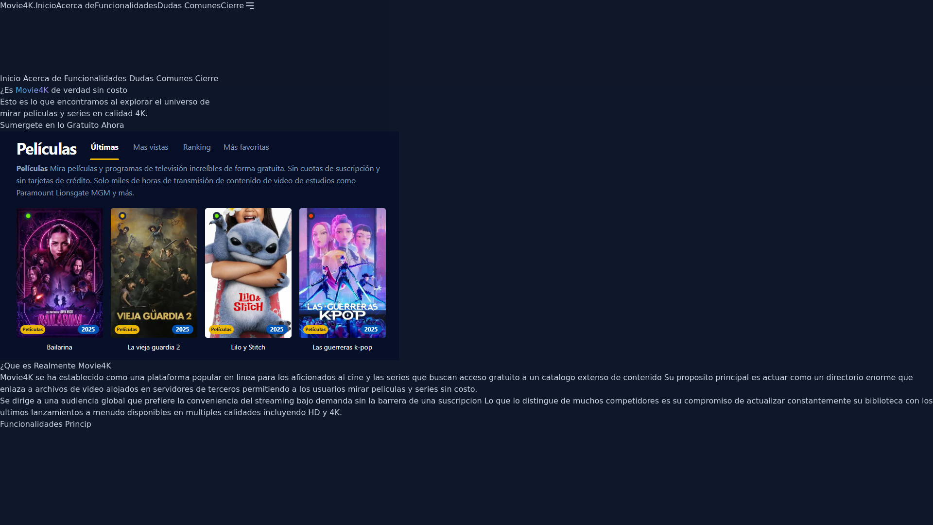 website screenshot of https://movie4k-y2bb.pages.dev/