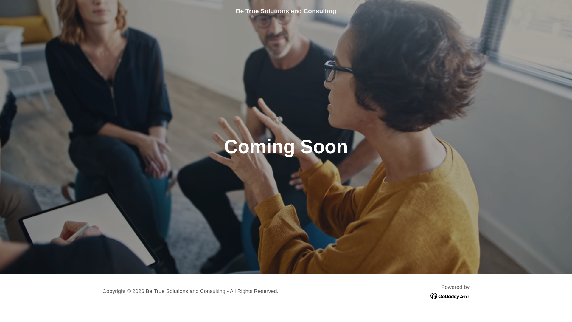 website screenshot of https://betruesolutionsandconsulting.org/