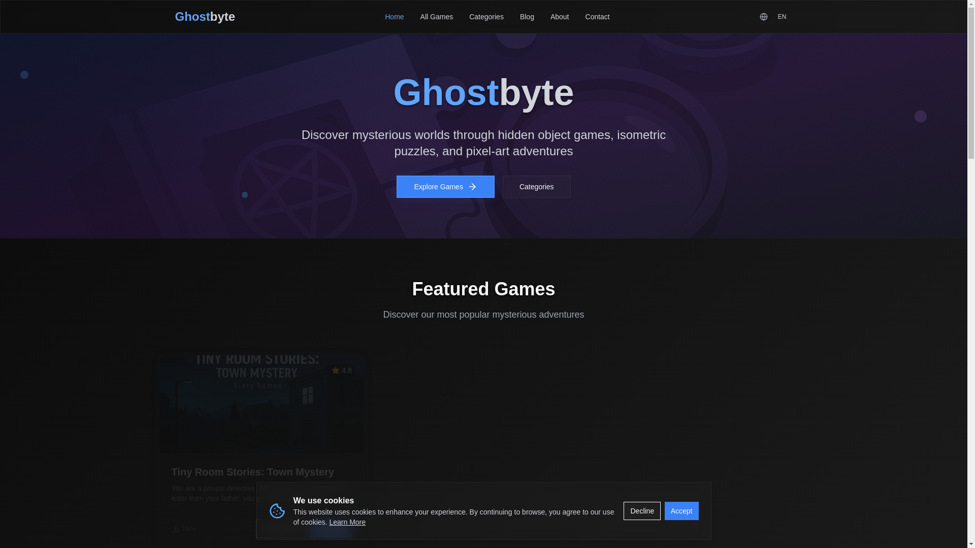website screenshot of https://ghostbyteapp.com/